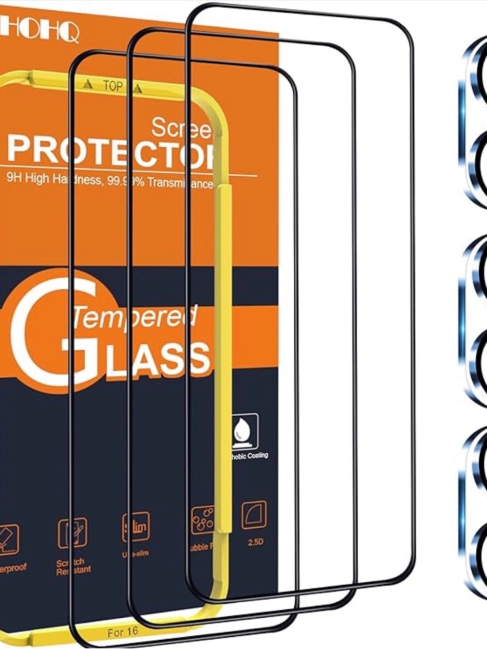 QHOHQ Privacy Screen Protector with Camera Protectors